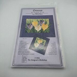 VTG Crocus Quilt Pattern Designers‎ Workshop Eileen Bulean 22" x 27" Patchwork